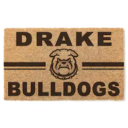 Jardine - Drake Bulldogs 18'' x 34'' Team Logo Doormat - Brown