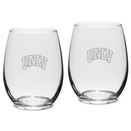 Jardine - UNLV Rebels 2-Piece 15oz. Stemless Wine Glass Set - Multicolor