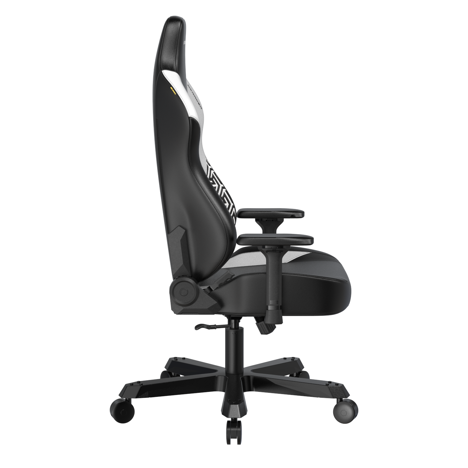 Left. DXRacer - DXRacer Tank Series Gaming Chair – Armour Edition Black & White, Oversized XXL Ergonomic Design & Heavy-Duty Support - Black and White.
