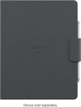 Amazon - Kindle Scribe Executive Folio Cover with Magnetic Attach, Sleek Protective Case - Premium Leather - Graphite