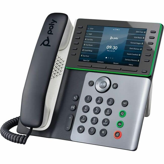 HP - Poly Edge E550 IP Phone - Corded - Corded - NFC, Wi-Fi, Bluetooth - Desktop - VoIP - IEEE 802.11a/b/g/n - 2 x Network - Unknown