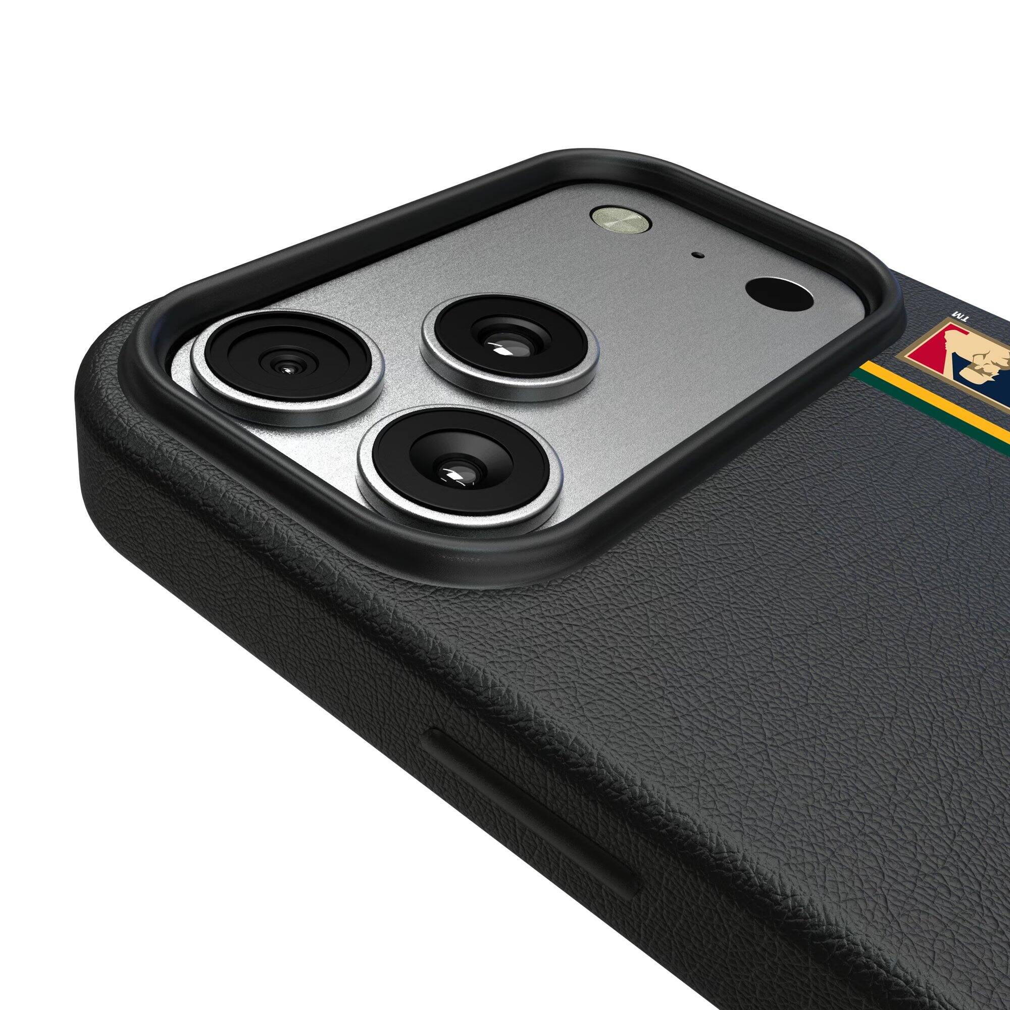 Alt View 2. Keyscaper - Athletics 1988 Logo iPhone Magnetic Bump Case - 17 Pro - Black.