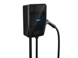 MSI - EV Life NACS NEMA 14-50, Level 2 wall Charger up to 60A, 14.4 kW, IP55 Rated-Water and dust Resistant - Black