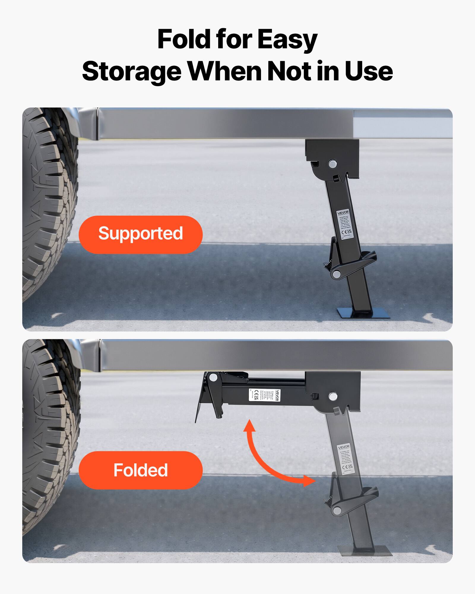 Fold for Easy Storage When Not in Use

Supported

Folded