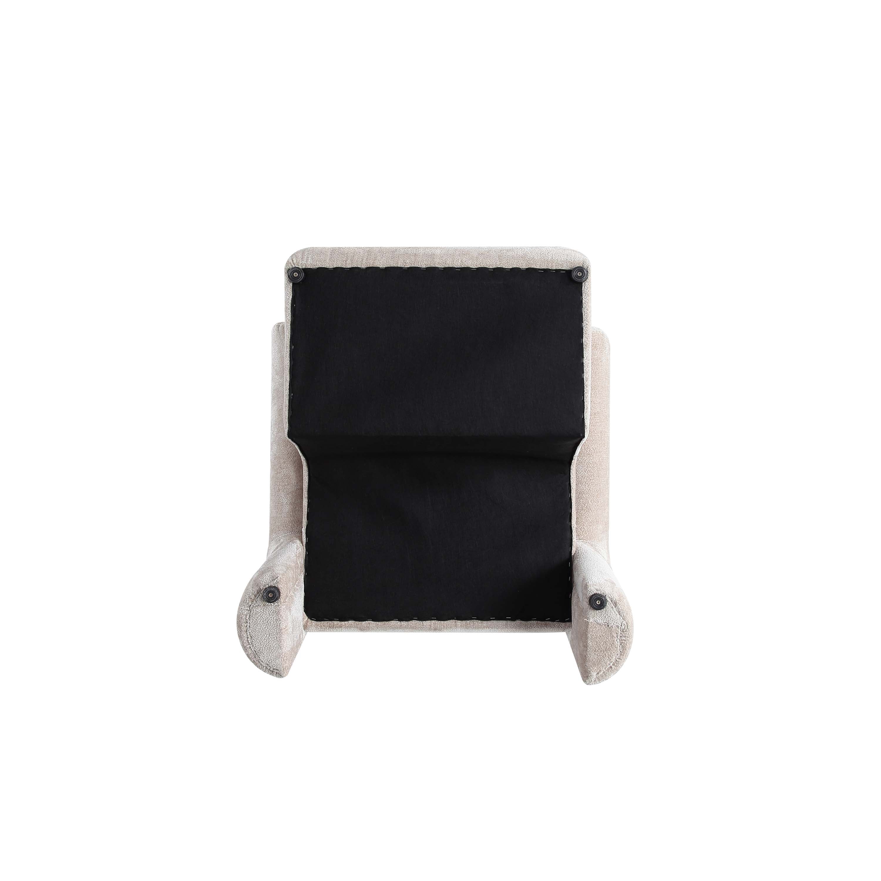 Alt View 7. Manhattan Comfort - Verandah Mid-Century Modern Chenille Lounge Chair - Set of 2 - Beige.
