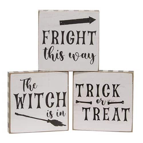 BreeBe - *Fright This Way Square Block 3 Asstd - White, Black