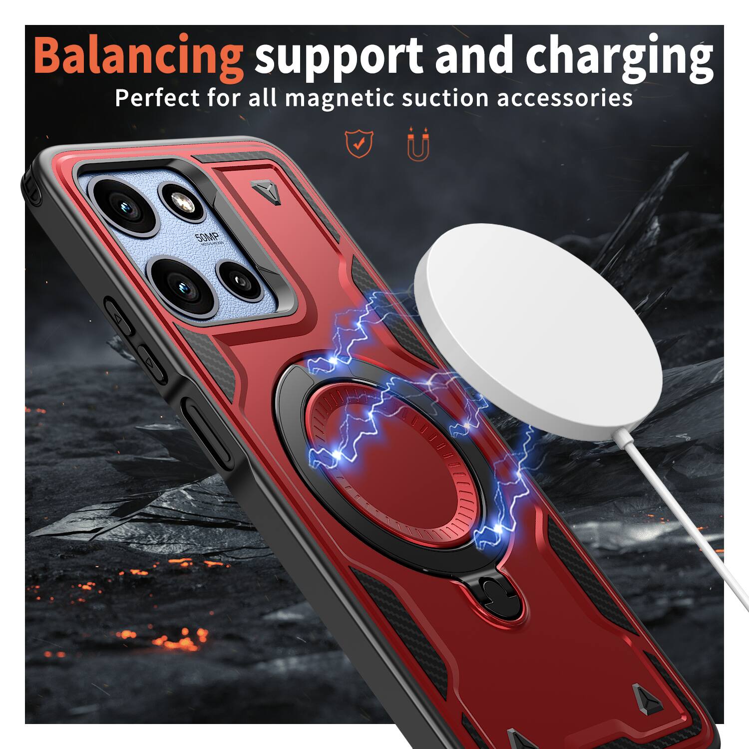 Balancing support and charging  
Perfect for all magnetic suction accessories