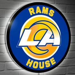 Evergreen Enterprises - Los Angeles Rams 23" LED Slogan Round Wall Sign - Multicolor