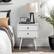 Alt View 37. Walker Edison - 25” Modern Solid Wood 2 Drawer Nightstand - White.