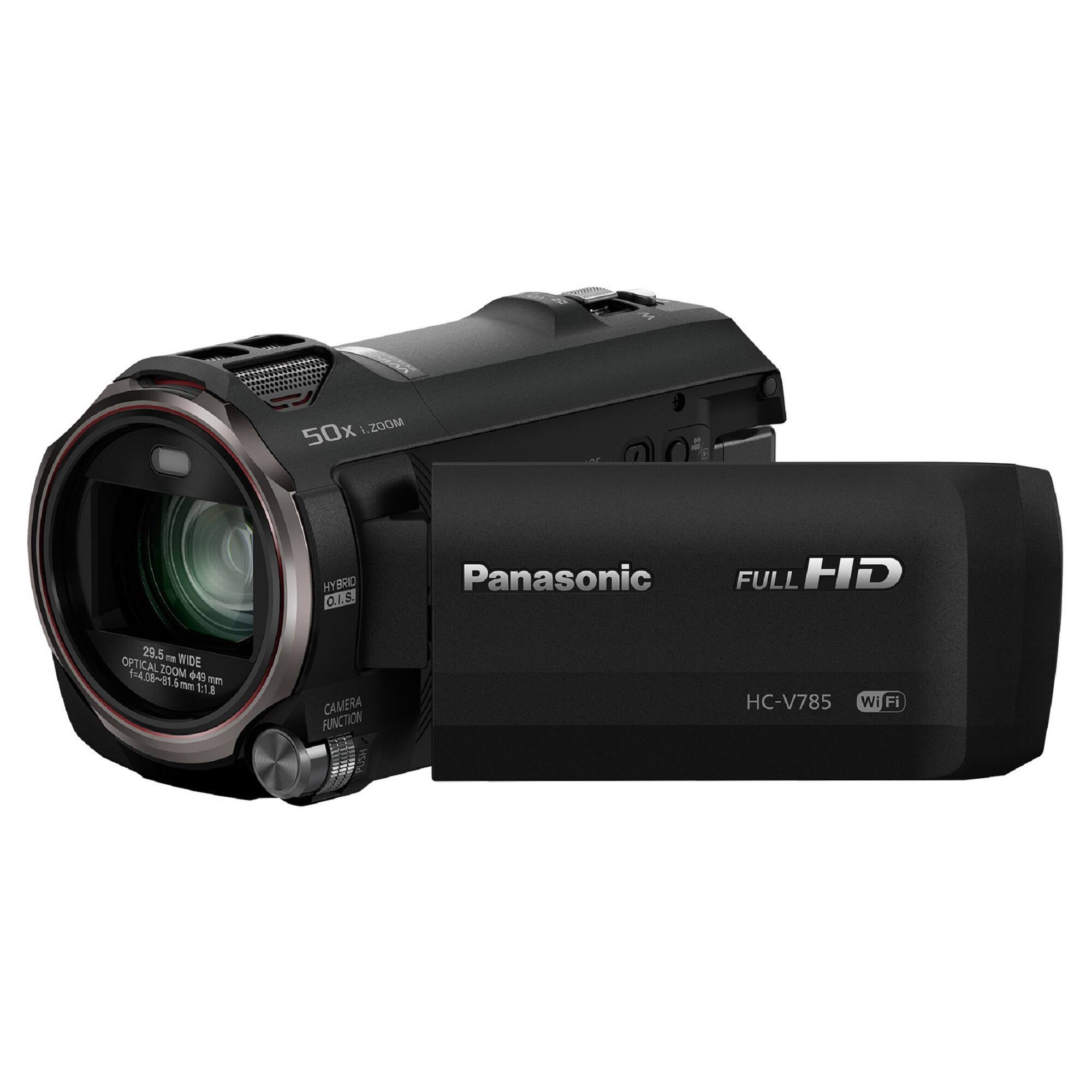 50x i ZOOM HYBRID O.I.S. F Panasonic FULL HD 29.5m WIDE OPTICAL CAL ZOOM 4.0-118mm 1:1.8 CAMERA FUNCTION HC-V785 Wi Fi
