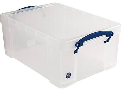 Really Useful Box - Really Useful Box® 9 Liter Snap Lid Storage Bin, (9L CL) - Clear
