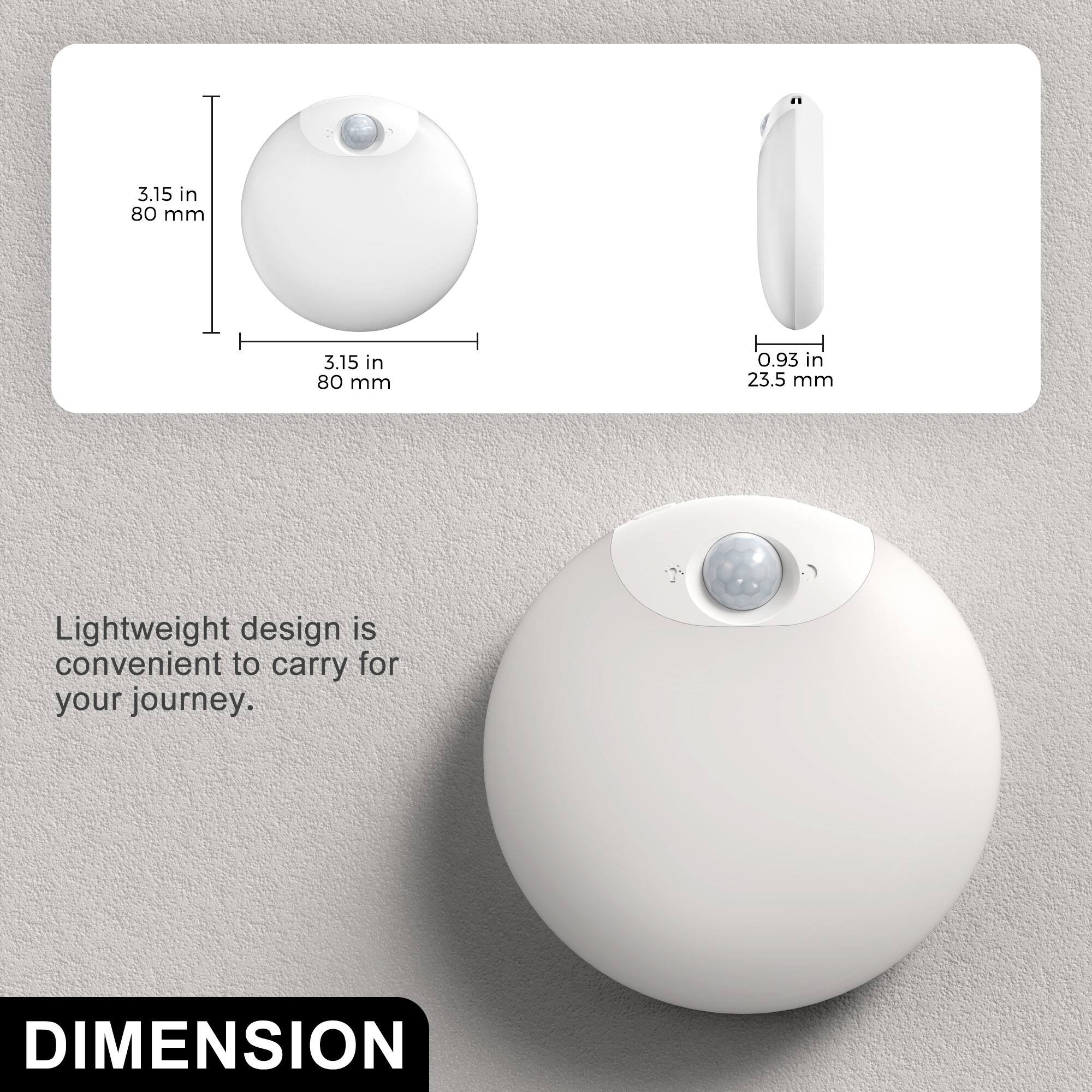3.15 in 80 mm  
0.93 in 23.5 mm  

Lightweight design is convenient to carry for your journey.  

DIMENSION