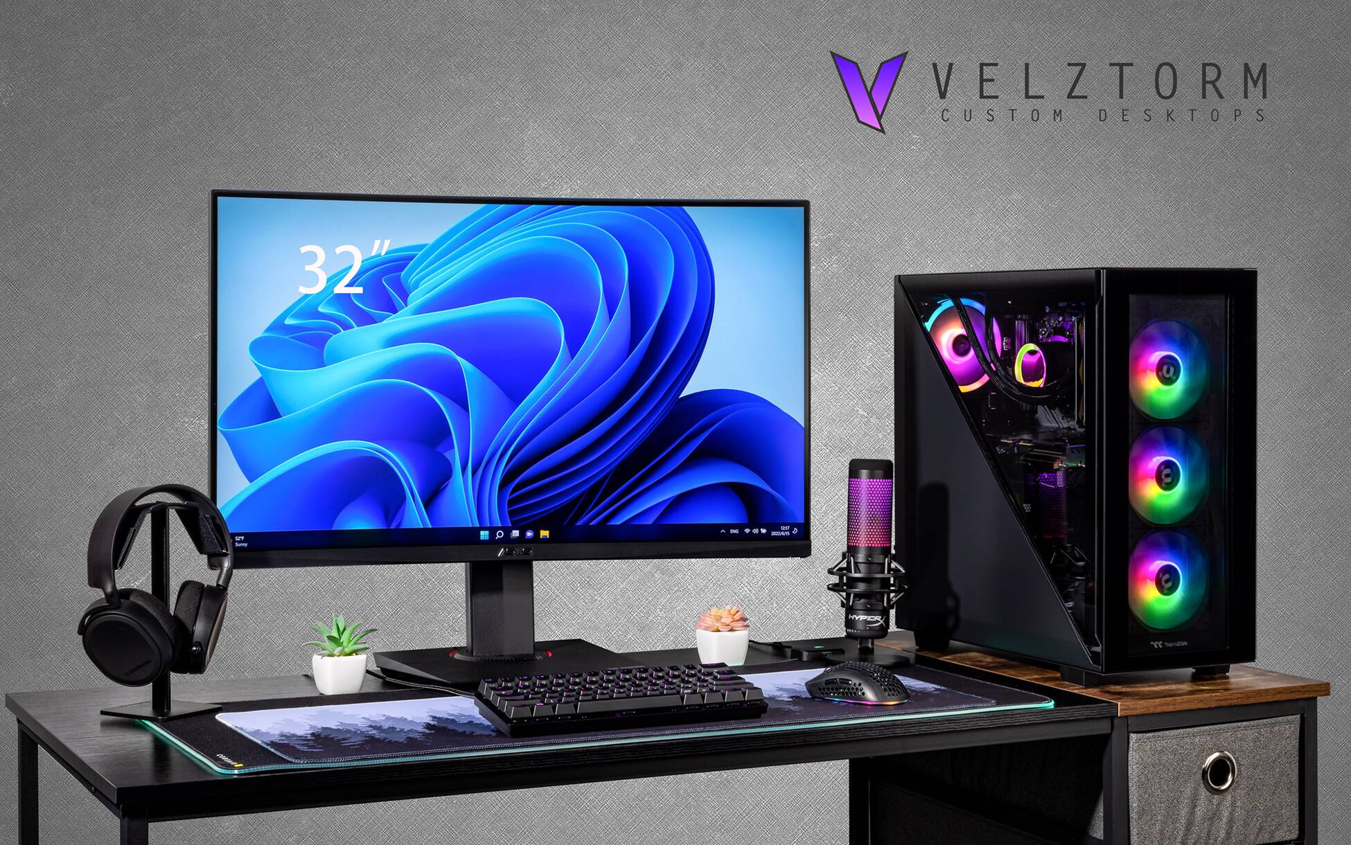 VELZTORM CUSTOM DESKTOPS 32"