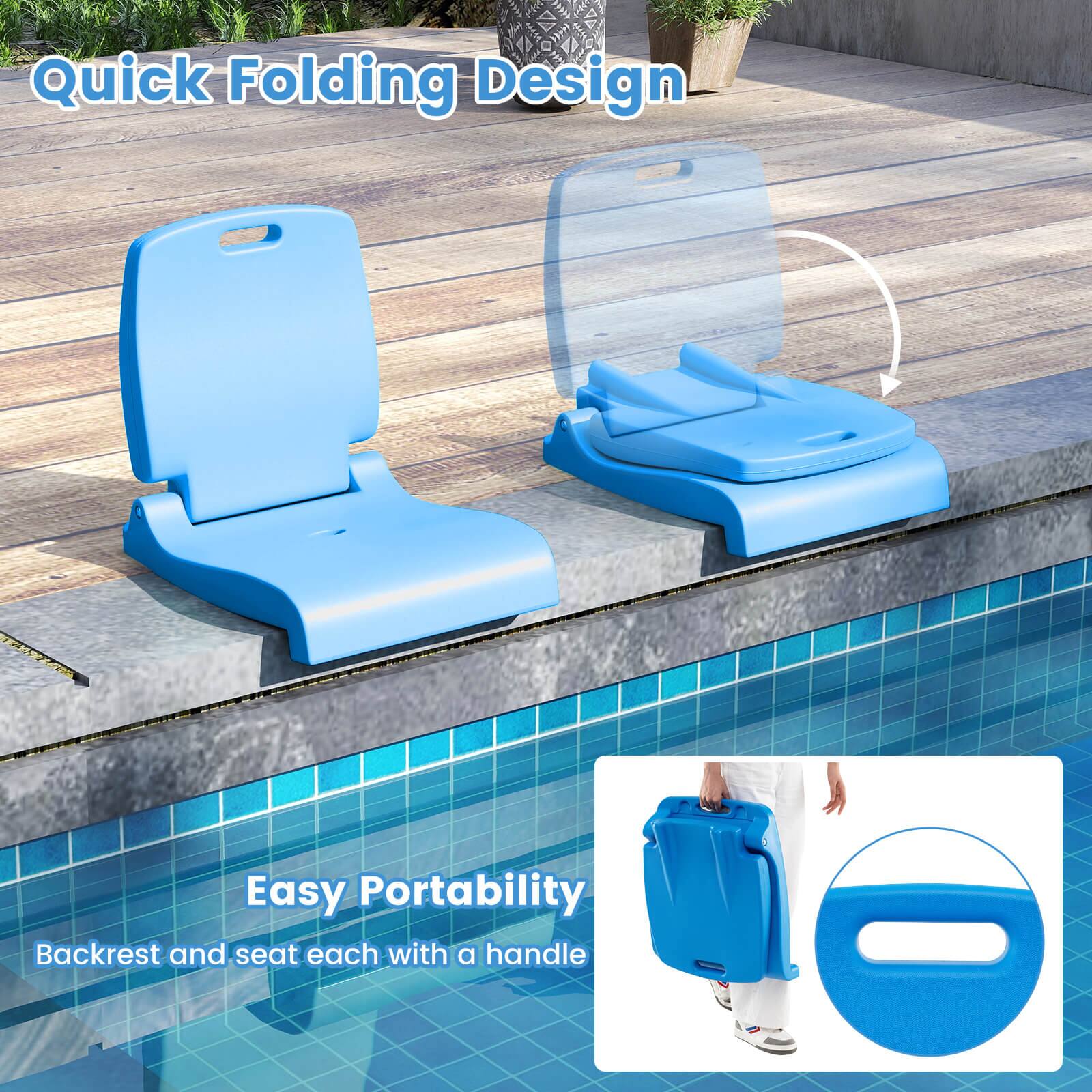Quick Folding Design  
Easy Portability  
Backrest and seat each with a handle