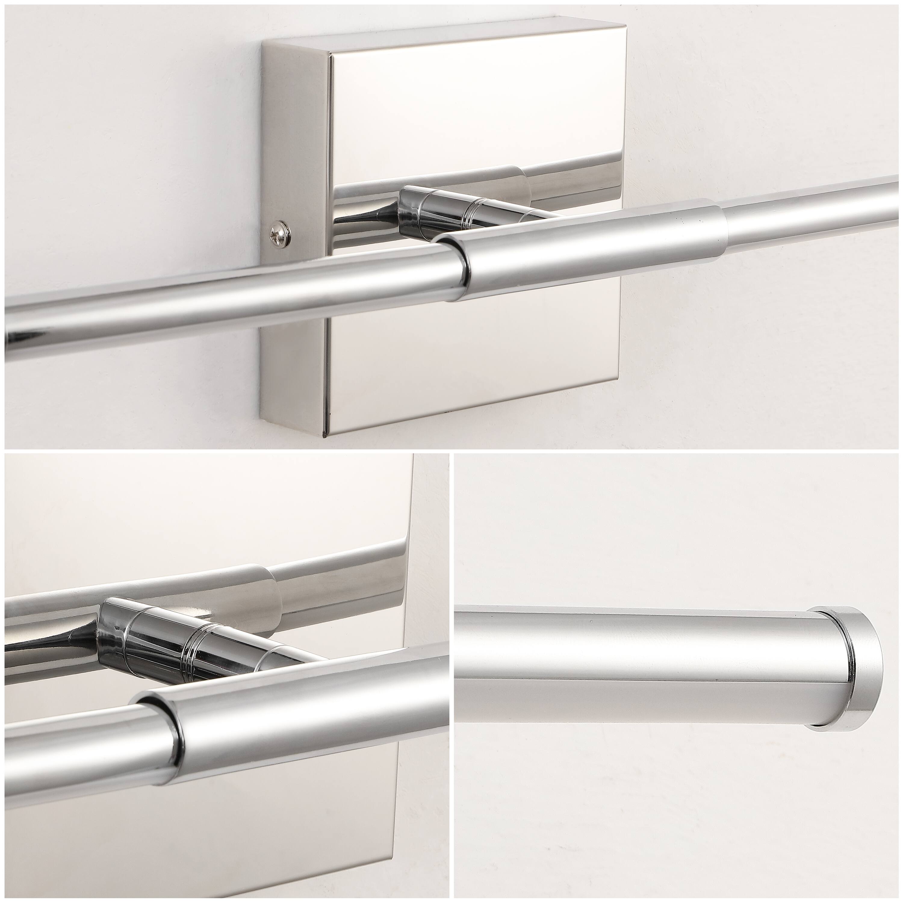 Alt View 6. Jonathan Y - McKenna 16.25" Modern Minimalist Dimmable Integrated LED Metal Wall Sconce, Chrome - Chrome.
