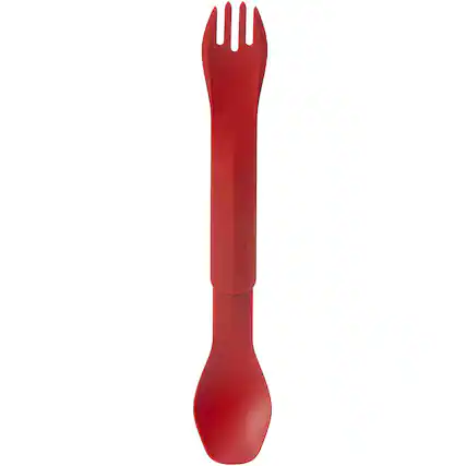 Front. Humangear - Humangear GoBites Duo Reusable Fork and Spoon Travel Utensils - Red - Red.