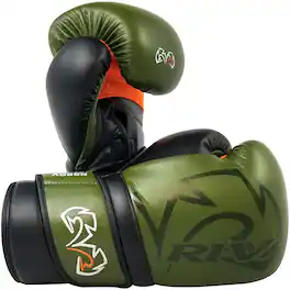 RIVAL - Boxing RS80V Impulse Hook and Loop Sparring Gloves - 14 oz. - Khaki Green