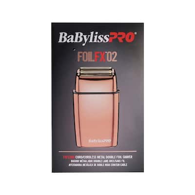 Babyliss PRO FOILFX02 Cordless Metal Double Foil Shaver FXFS2RG Babyliss PRO FOILFX02 Cordless Metal Double Foil Shaver FXFS2RG