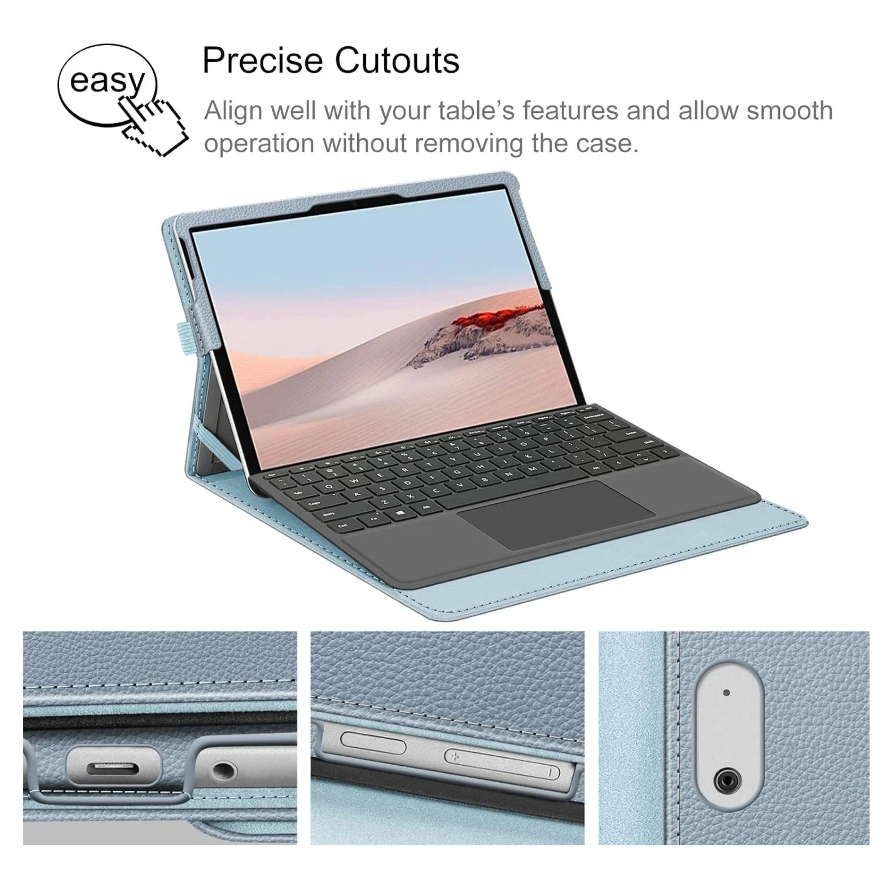 Precise Cutouts align well with your tablet's features and allow smooth operation without removing the case.