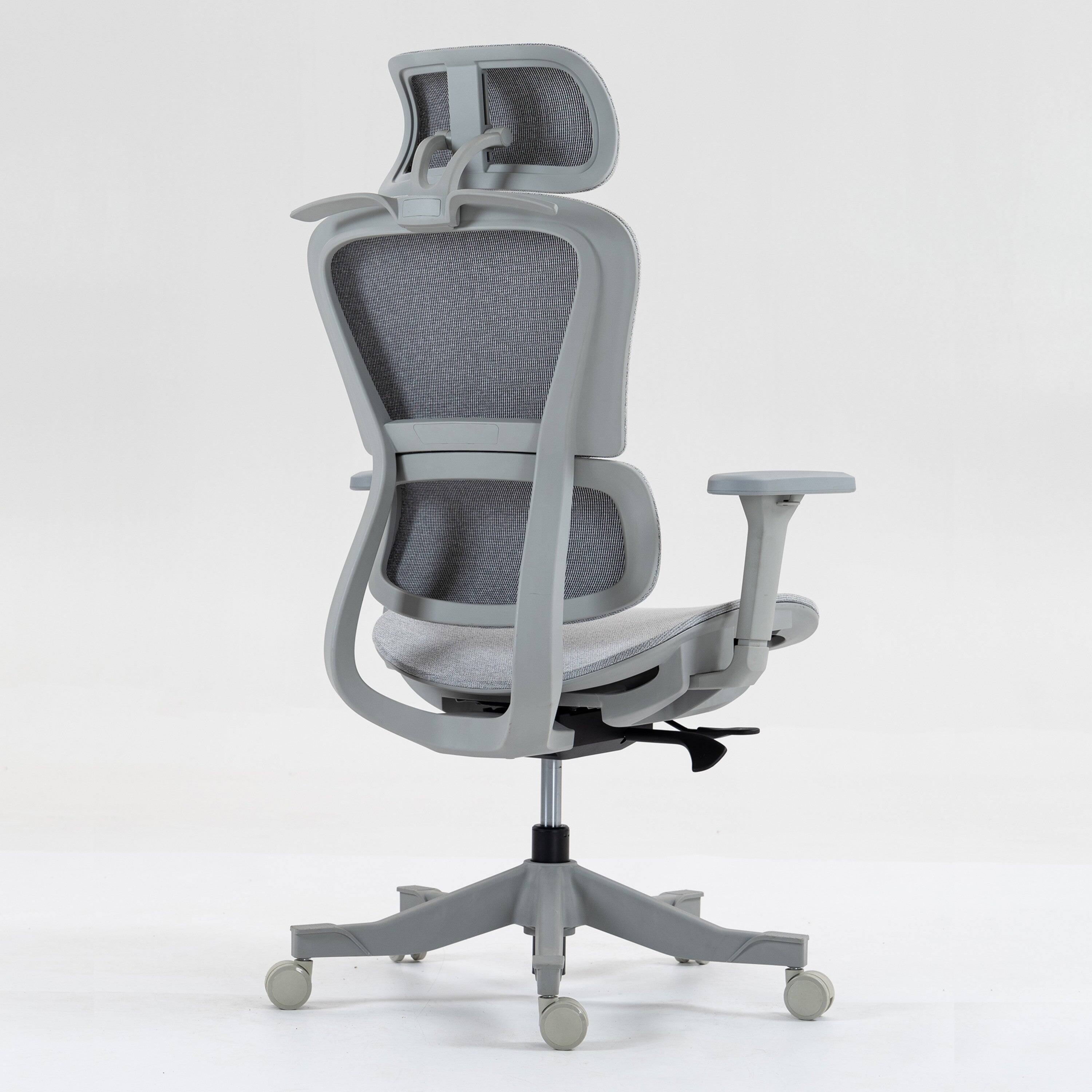 Boyel Living - High Back Ergonomic Mesh Adjustable Office Chair Grey - Gray - Thumbnail 3