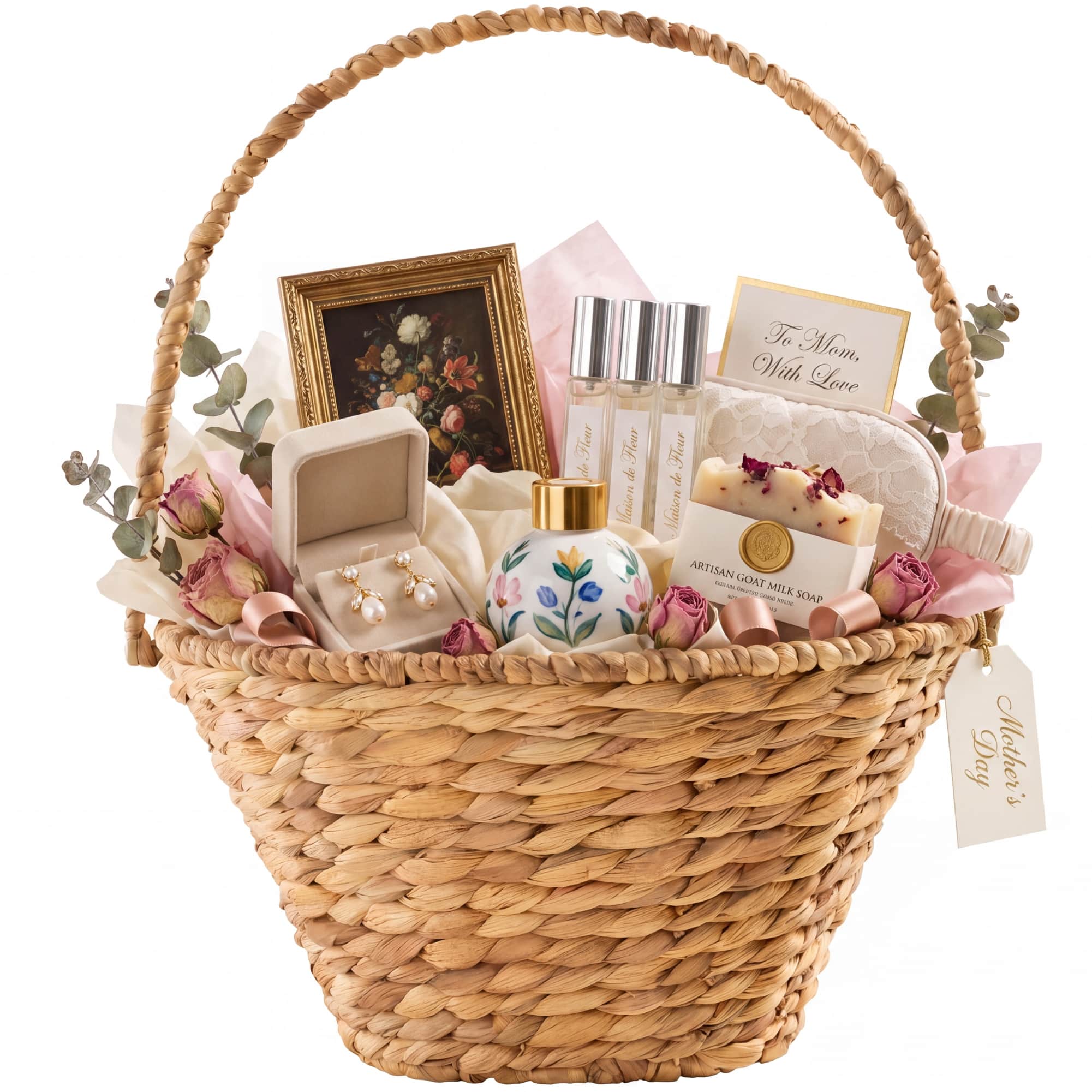 Best Choice Products - Easter Basket, Small Woven Easter Basket for Kids w/ Collapsible Handle, Tapered Shape - Natural