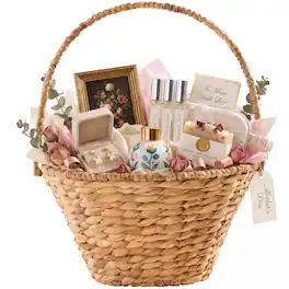 Best Choice Products - Handwoven Medium Mother's Day Gift Basket, 20 inch Basket Basket w/Collapsible Handle - Natural