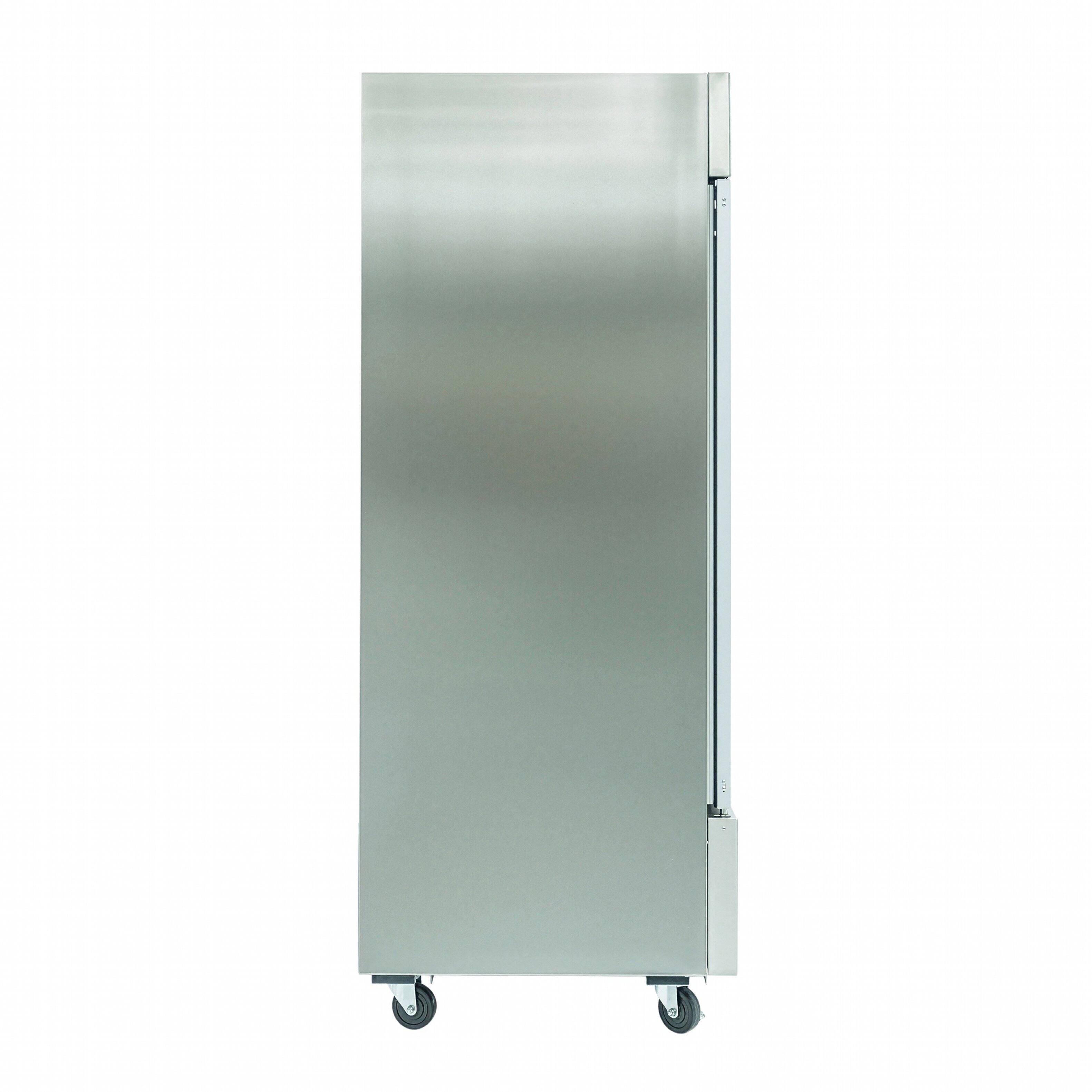 Alt View 8. Magic Chef - Commercial 29 in. 23 cu. ft. Single Glass Door Refrigerator in Stainless Steel - Stainless Steel.