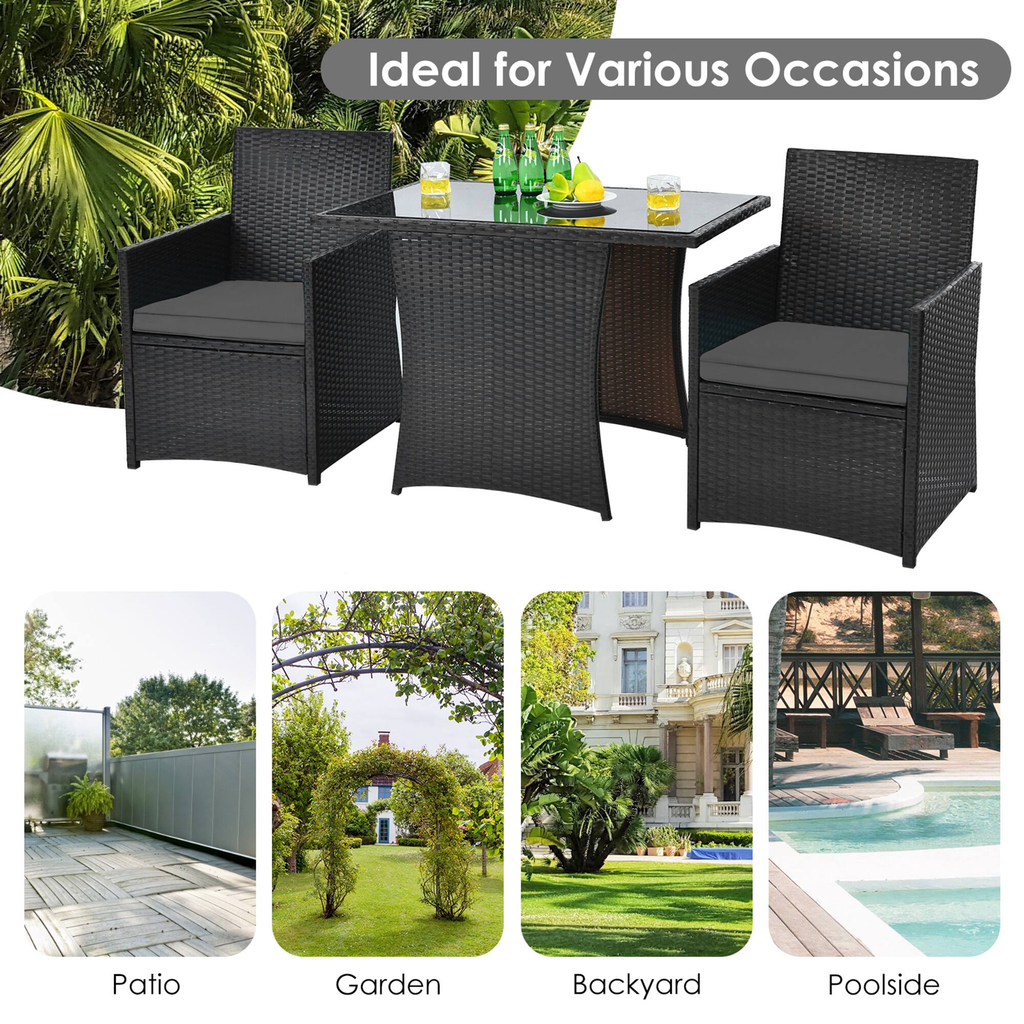 Ideal for Various Occasions

Patio  
Garden  
Backyard  
Poolside