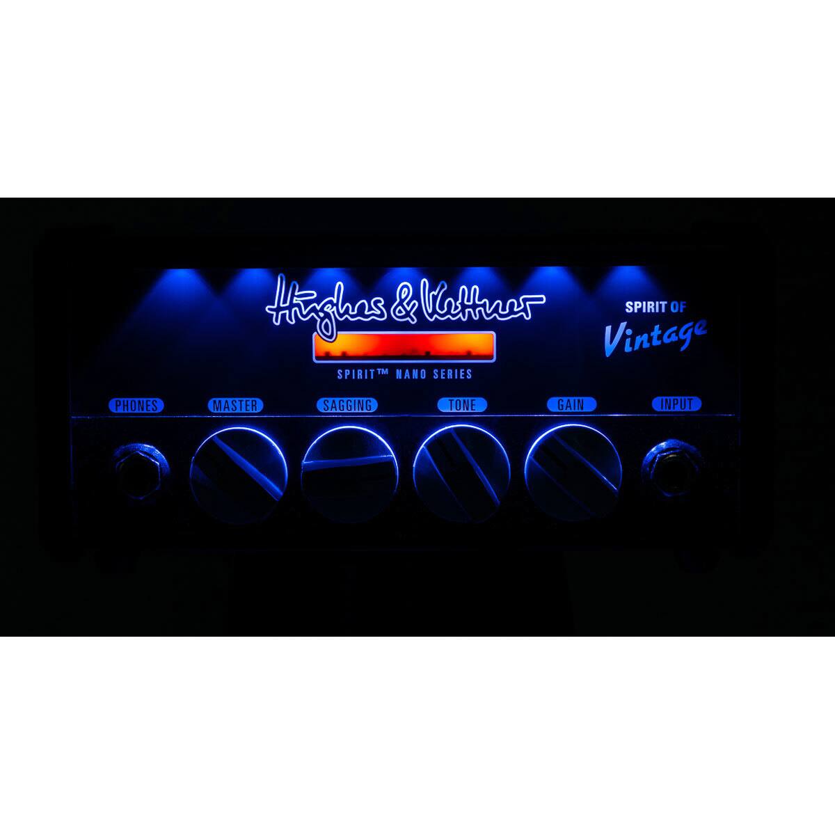 Hughes & Kettner  
SPIRIT OF Vintage  
SPIRIT™ NANO SERIES  
PHONES  
MASTER  
SAGGING  
TONE  
GAIN  
INPUT