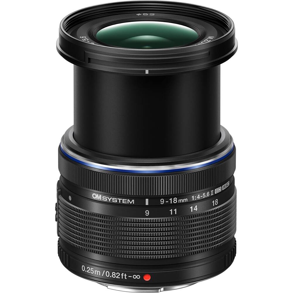 OM SYSTEM  
9-18mm 1:4-5.6 II  
ED MSC  
0.25m / 0.82ft - ∞
