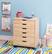 Alt View 20. Linon Home Décor - Monte Wide Six-Drawer Rolling Storage Cart - Natural.