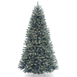 National Tree Company - Refurbished Excellent - 7.5 ft Pre-Lit North Valley Spruce Artificial - Blue