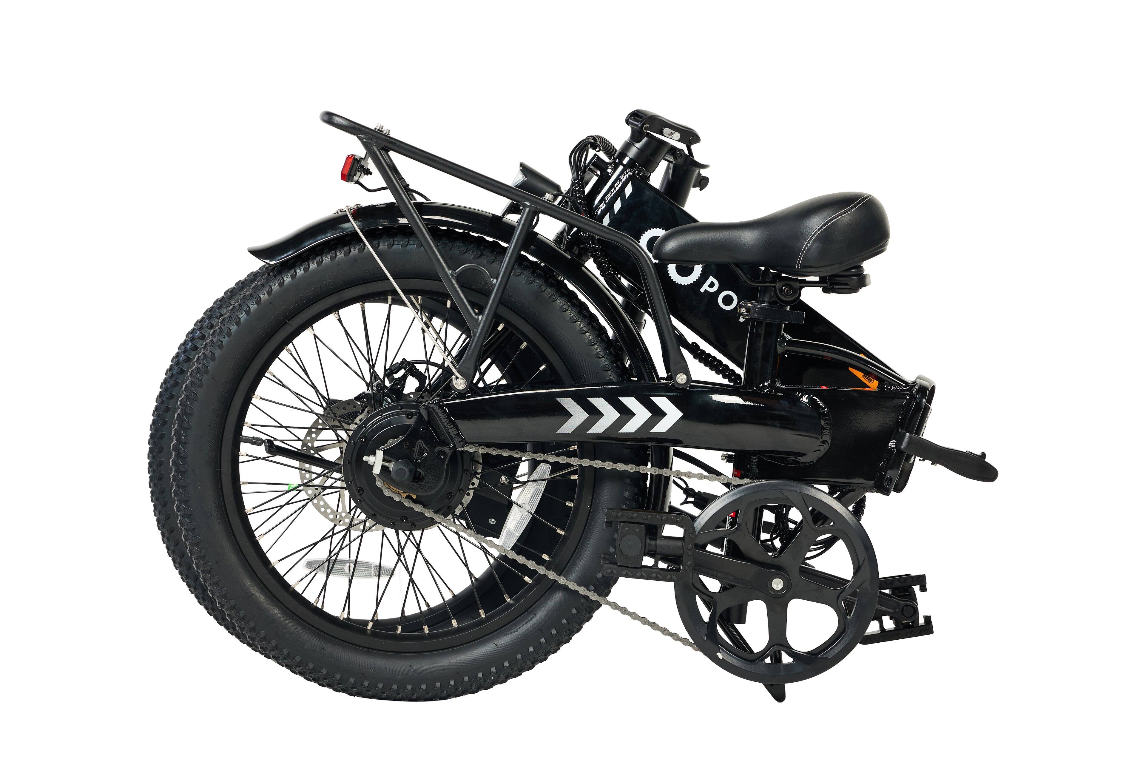 Angle. GoPowerBike - GoPowerBike GoVolt Folding Electric Bike | 20" | 500W | 20mph | 45+ Mile Range | Black - Black.