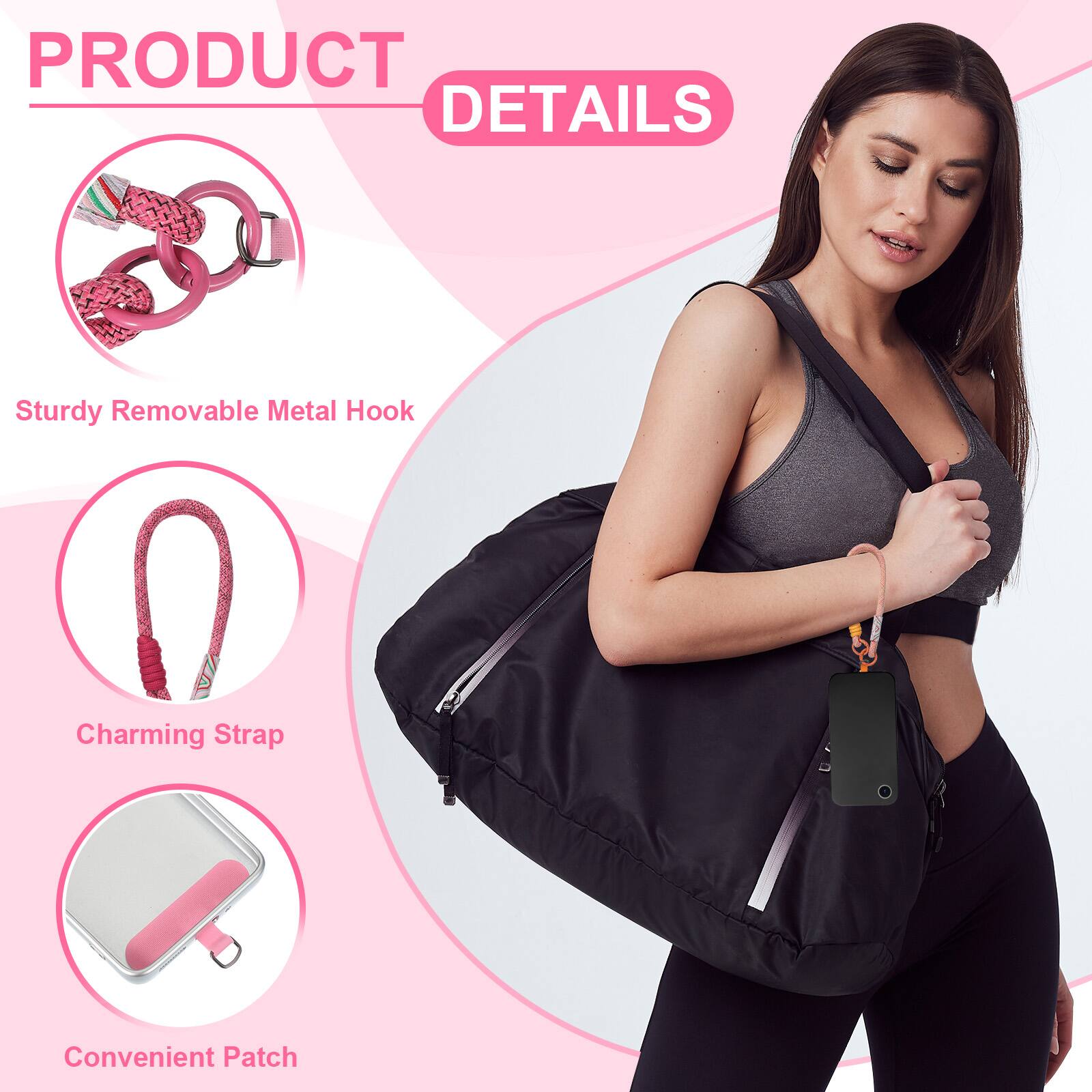 PRODUCT DETAILS

- Sturdy Removable Metal Hook
- Charming Strap
- Convenient Patch