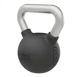 Power Systems - Elite Rubber Kettlebell (30 lb), Premium Rubber Coated Kettlebell for Strength Training - Black