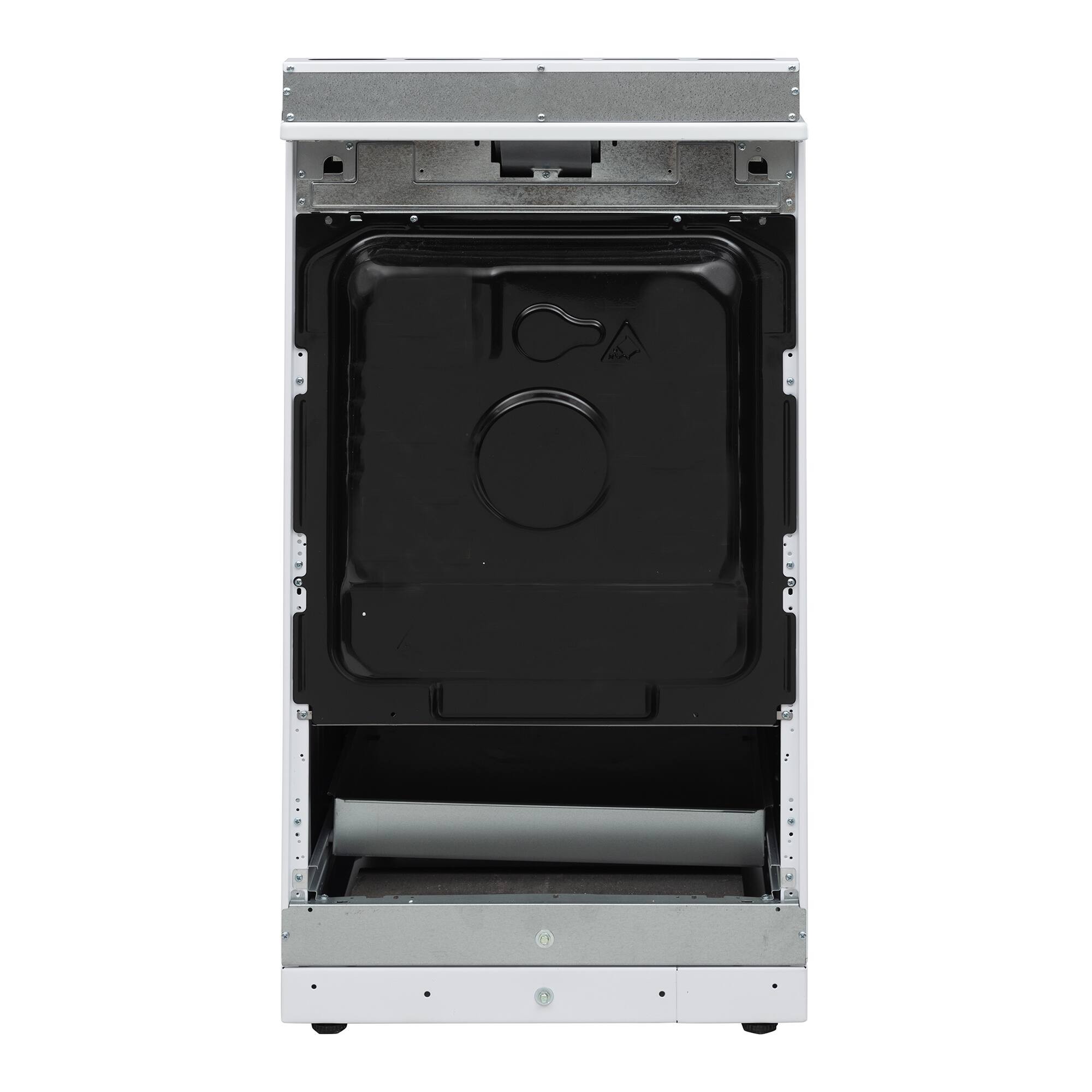 Alt View 10. Equator - Equator 20" Electric Cooking Range with 4 Ceramic Burners, Convection Oven, Air Fryer, Bake, Grill + Drawer (220V) - White.