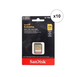 10x Sandisk 128GB Extreme SDXC UHS-I Memory Card