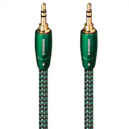 AudioQuest - Evergreen 3.5mm Mini M > M 3.3' Analog Audio Interconnect Cable - Green on Black