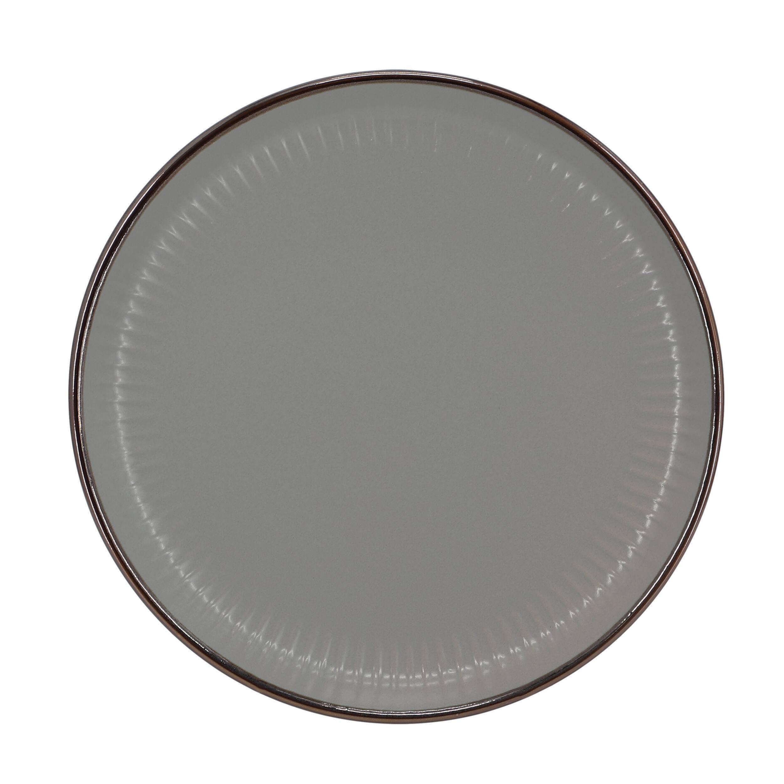 Alt View 3. Elama - Elama Leo 16 Piece Stoneware Dinnerware Set In Dark Gray - Dark Gray.