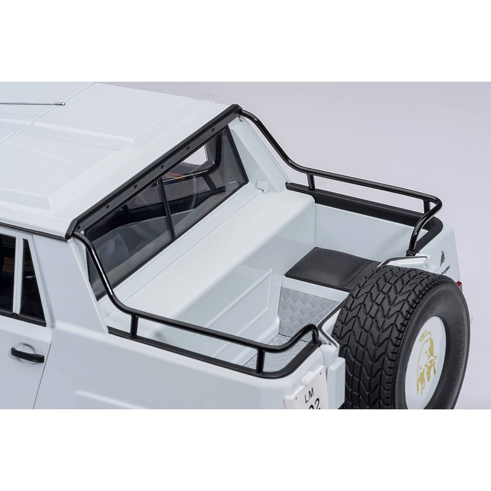 Alt View 6. Autoart - Lamborghini LM002 Bianco Polo Park White 1/18 Model Car Autoart.