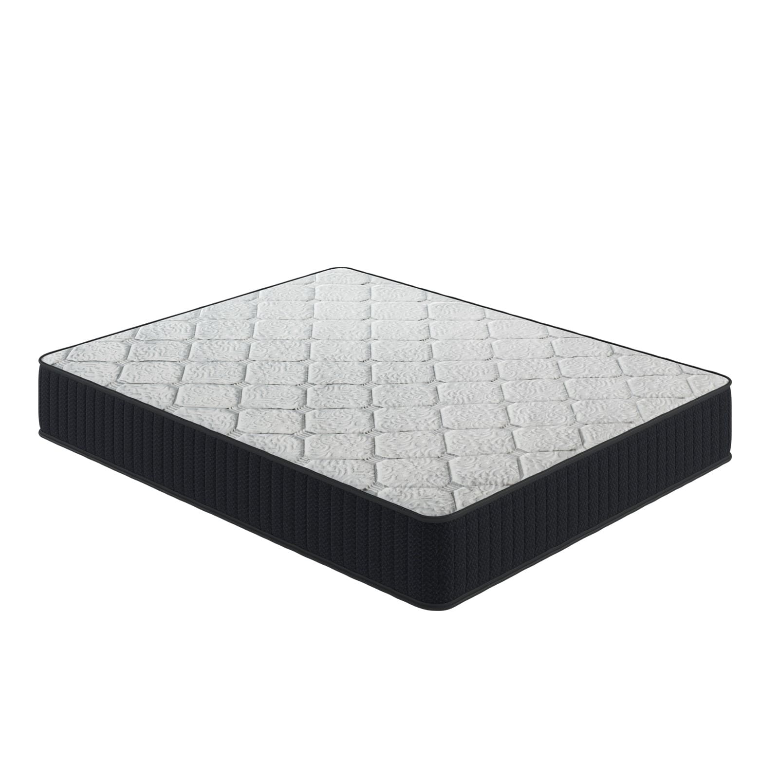 Glintex - 10-Inch Twin Hybrid Mattress，Cooling Gel Memory Foam，Pocket Springs, Medium-Firm, Made in USA, CertiPUR-US & OEKO-TEX - Gray