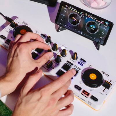 Hercules DJ Control Mix White DJCONTROL-MIX - Best Buy