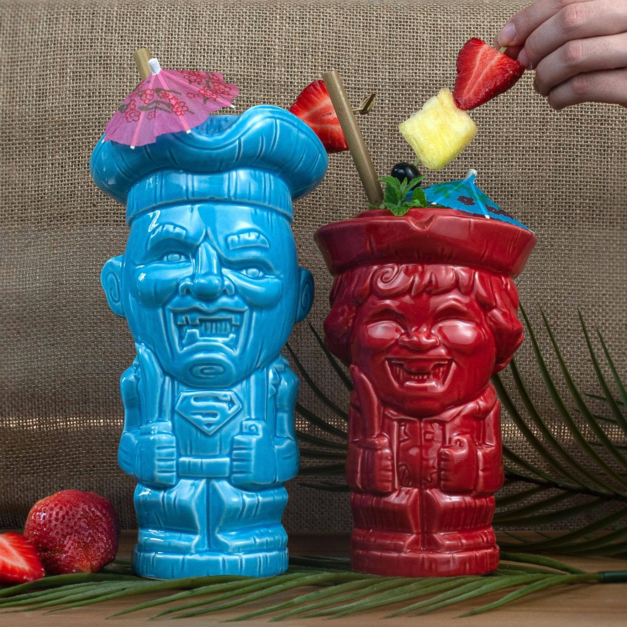 Alt View 3. ThinkGeek - Geeki Tikis The Goonies Sloth and Chunk Ceramic Mugs | Set of 2 - Red.