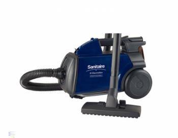 Left. Eureka - Sanitaire SL3681A () Compact Canister Vacuum – Bagged, Blue, 10 lb, 10 Amp, 2.6 qt Bag, Attachments, 20' Cord - Blue.