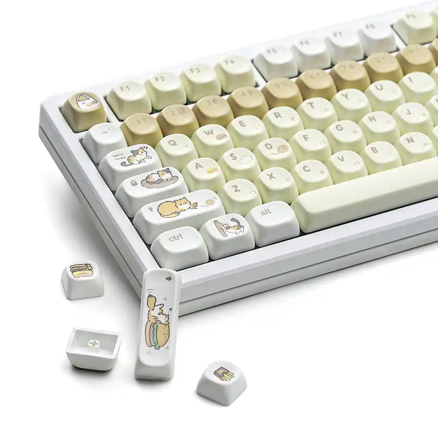 Us$100 Keyboard Layout Womier Cute Theme PBT Keycaps, MOA Profile Round Keyboard Keycaps ...