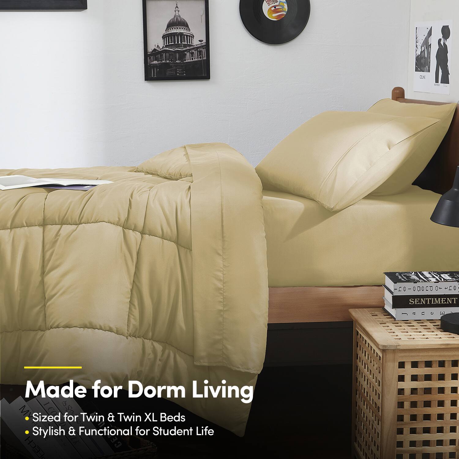 Made for Dorm Living  
- Sized for Twin & Twin XL Beds  
- Stylish & Functional for Student Life