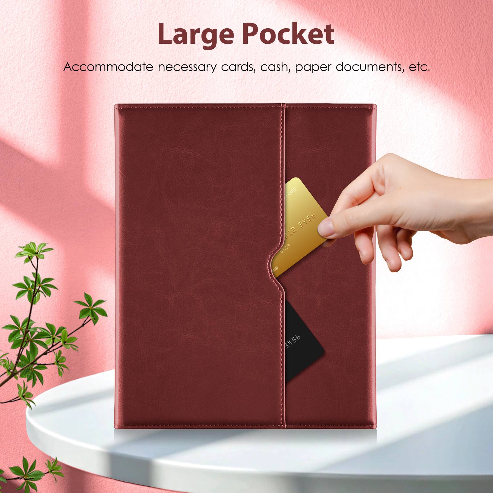 Large Pocket  
Accommodate necessary cards, cash, paper documents, etc.  
CARD 3456 1 01/25 - 3456