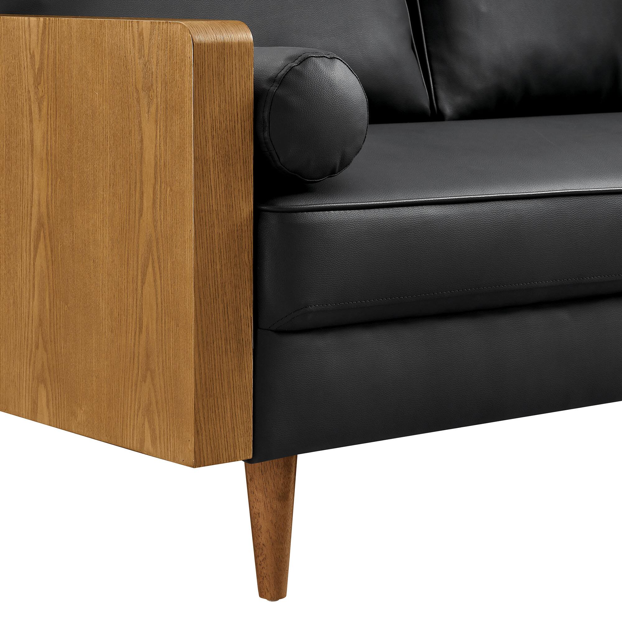Alt View 5. Modway - Kellan Loveseat - Walnut Black.
