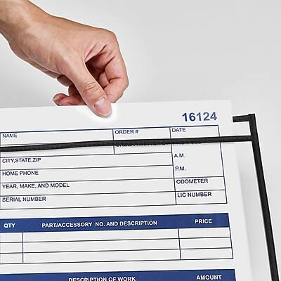 Certainly! Here is the corrected and grouped text from the image:

---

**16124**

**NAME**  
**ORDER #**  
**DATE**

**CITY, STATE, ZIP**  
**HOME PHONE**  
**A.M.**  
**P.M.**

**YEAR, MAKE, AND MODEL**  
**ODOMETER**  
**SERIAL NUMBER**  
**LIC NUMBER**

**QTY**  
**PART/ACCESSORY NO. AND DESCRIPTION**  
**PRICE**

**DESCRIPTION OF WORK**  
**AMOUNT**

---