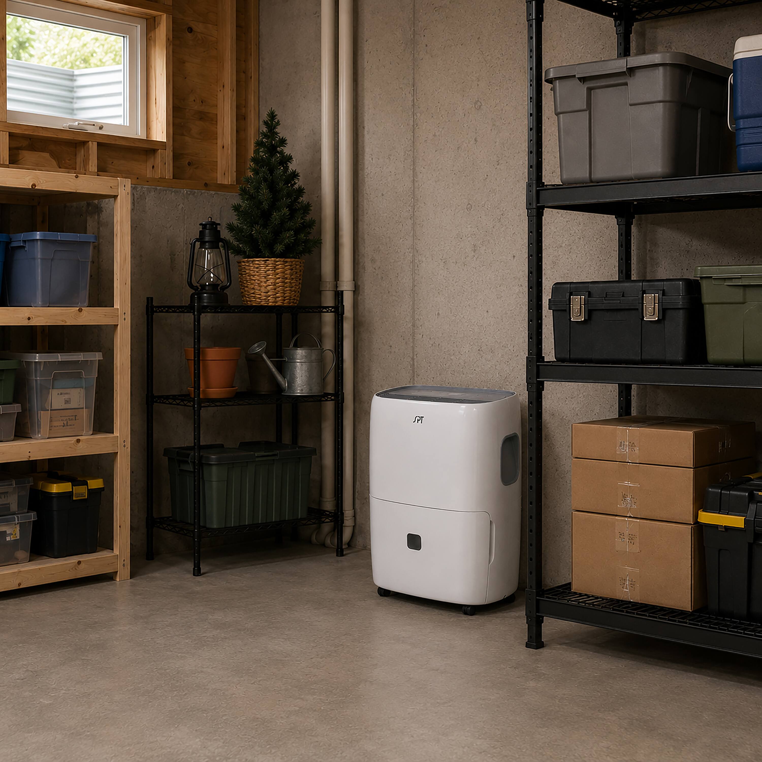 Alt View 7. SPT - 50-Pint Dehumidifier with ENERGY STAR and Built-in Pump - White.